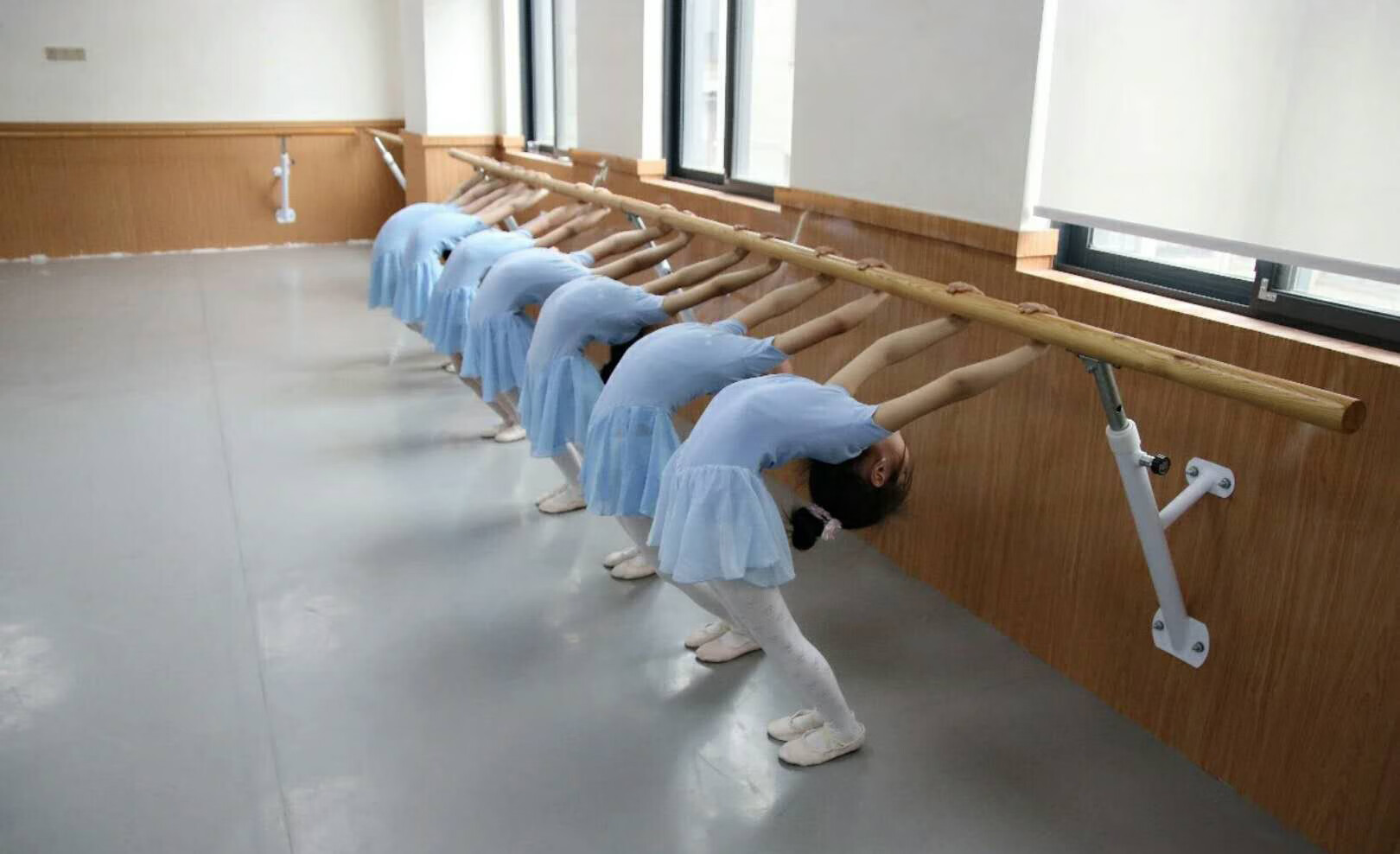 南啵丸舞蹈把杆壁挂式固定式家用压腿杆练功杆舞蹈房教室升降式舞蹈把