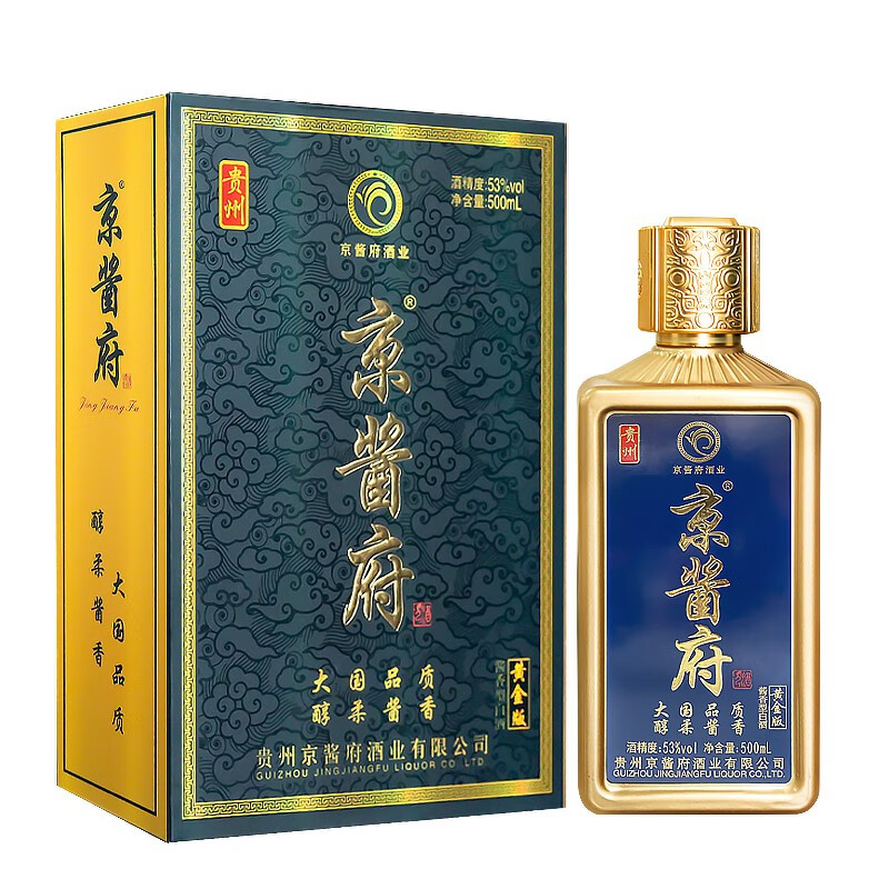 京酱府 贵州茅台镇53度酱香型白酒 500ml /瓶 高端白酒 送礼佳品 京酱