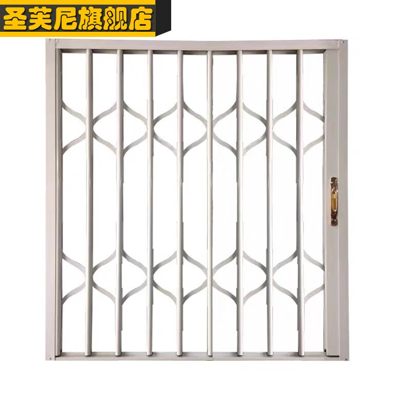 圣芙尼铝合金拉闸门推拉门伸缩折叠铝合金防盗门窗阳台家用通风门 1号