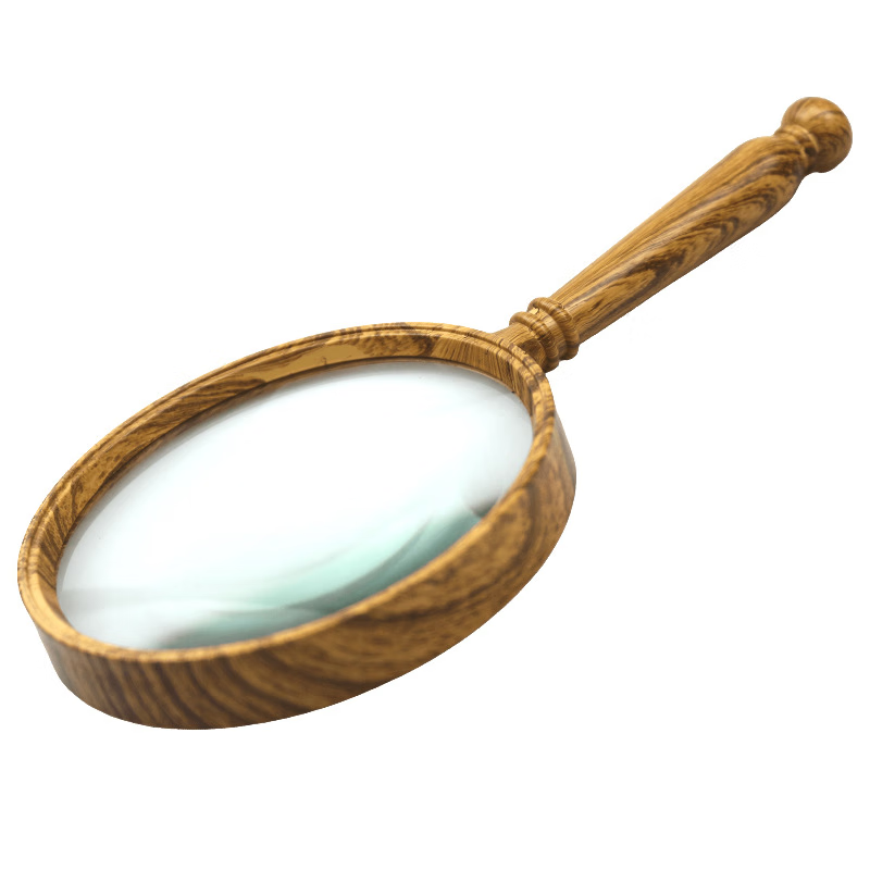 勤道聚光放大镜手工老花读书玻璃片字体高清老人高倍扩手持式鉴定专用