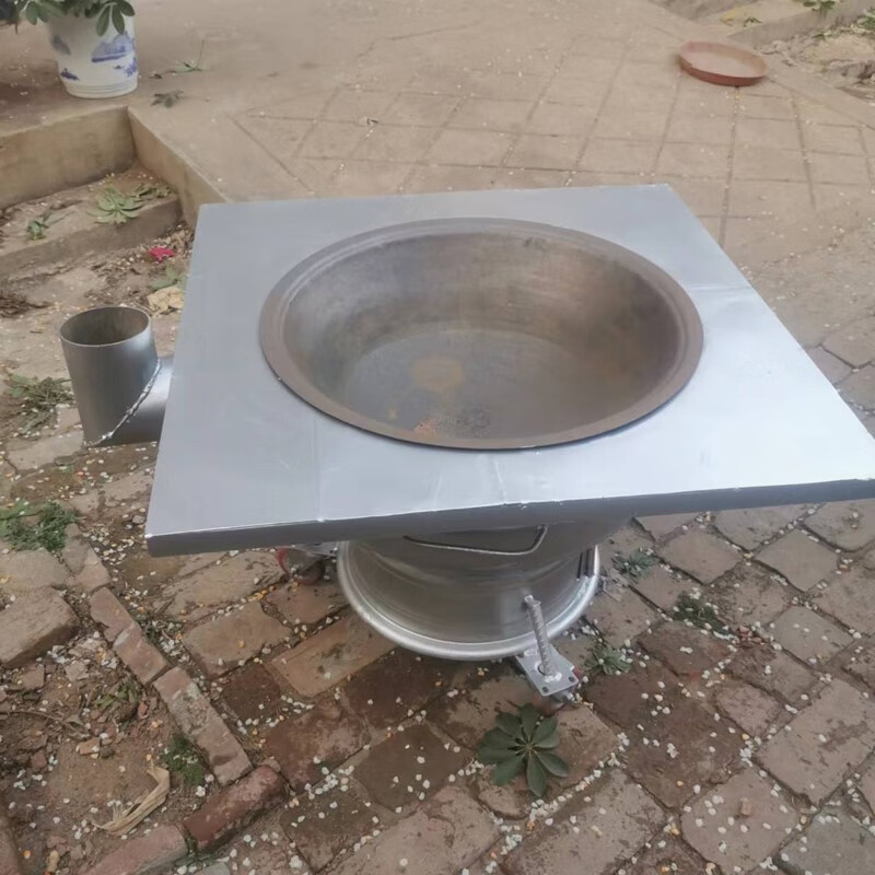 克里茨户外柴火灶台柴火炉汽车钢圈炉子加厚煤柴两用农村家用大灶台