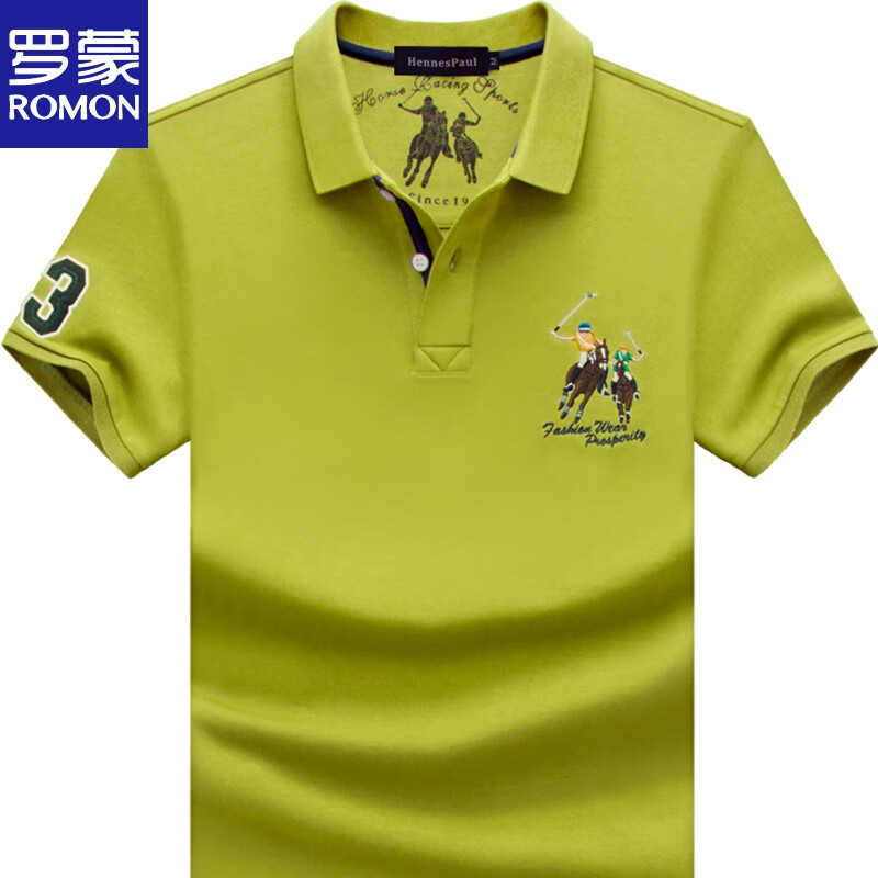 罗蒙(romon)夏装潮品牌保罗马标商务休闲男装上衣短袖t恤男士polo保罗