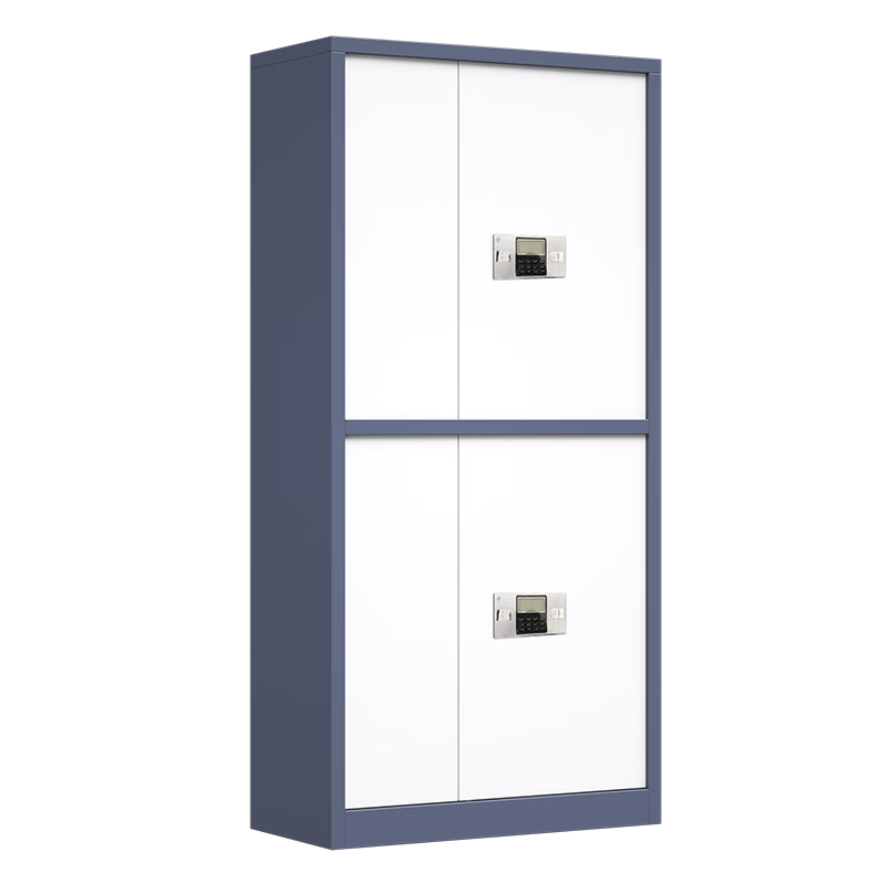 栗軒保密柜密碼文件柜鐵皮柜資料檔案柜鋼制加厚帶鎖電子指紋密碼鎖 通雙節(jié)無抽電子密碼鎖