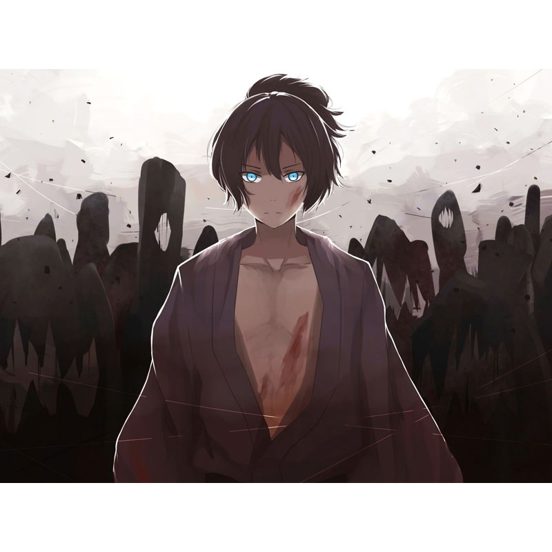 狼天影 野良神海报墙贴纸夜斗 雪音 一岐日和 墙画宿舍动漫二次元可