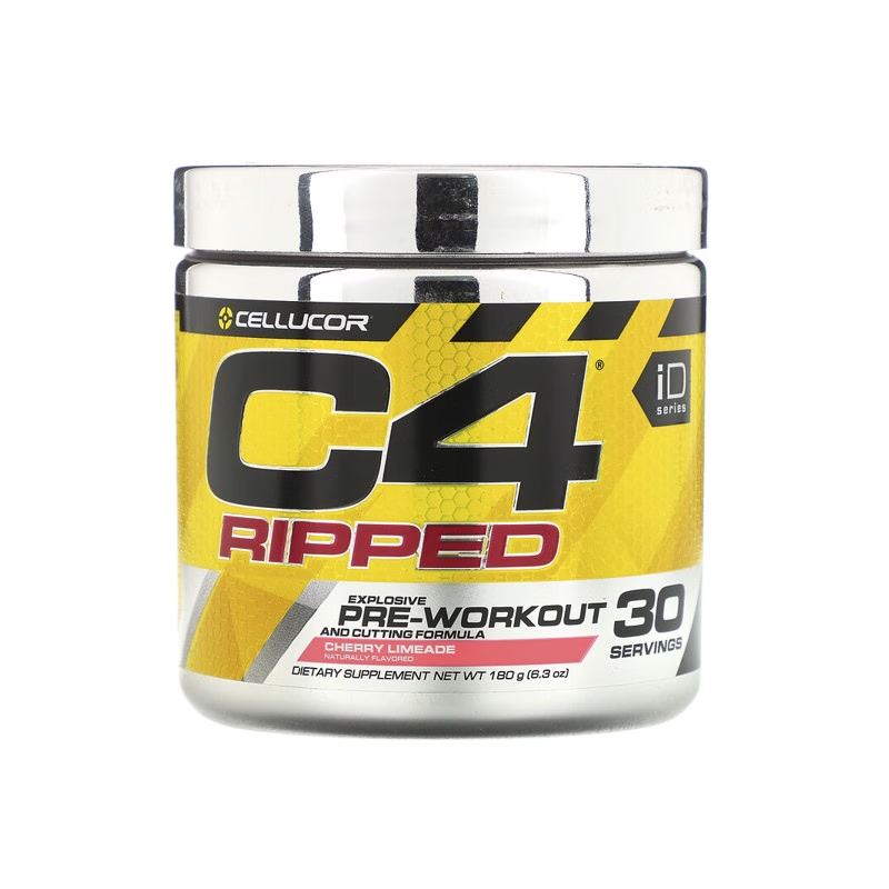 Cellucor C4 Ripped 预锻炼 樱桃酸橙汁 樱桃酸酐汁,6.34盎司,6.34盎司,粉