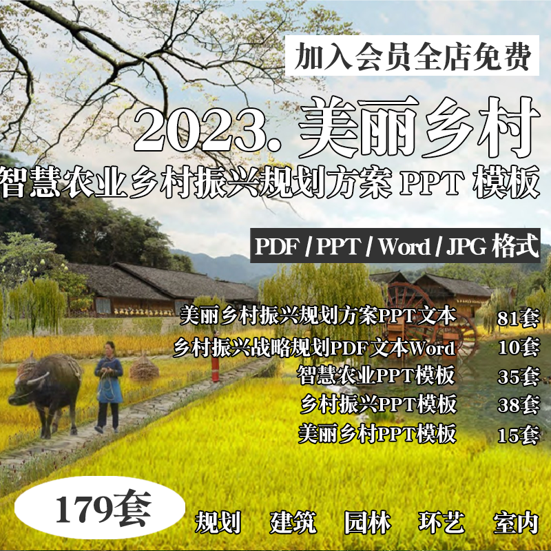 美丽乡村振兴农村田园综合体农业景观规划设计方案文本ppt模板