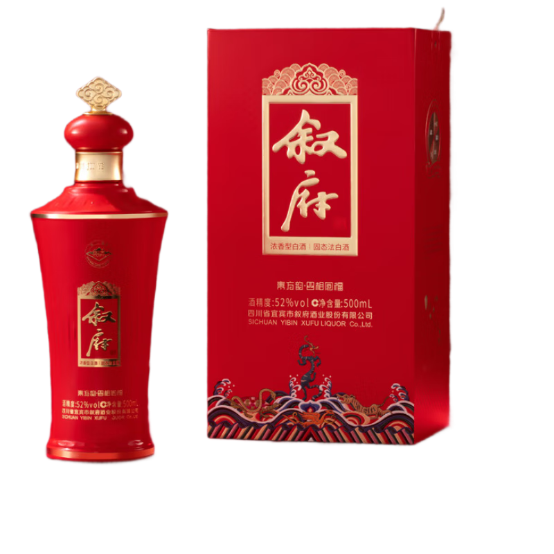 叙府东方韵四相同福 52度浓香型白酒婚宴喜酒口粮送礼 500ml单瓶 