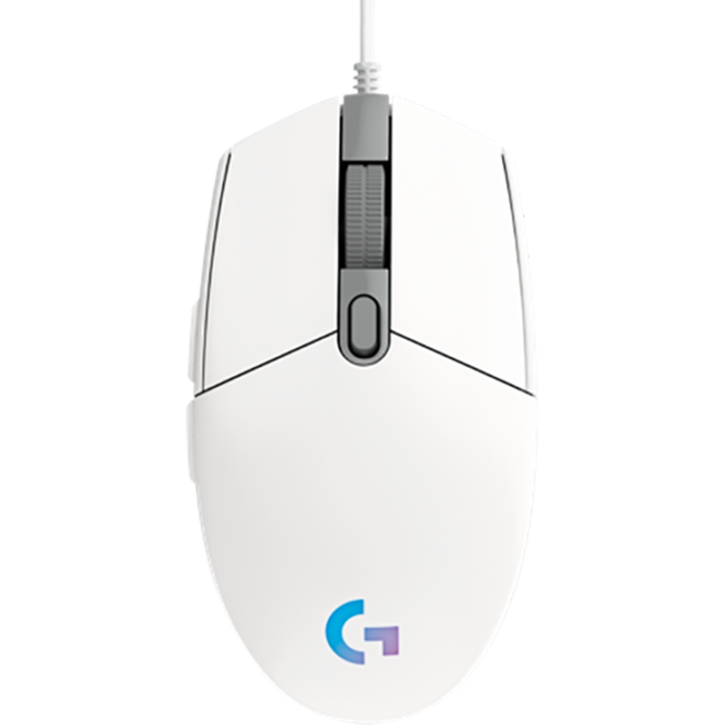 罗技（G） G102游戏鼠标 有线机械电竞鼠标 8000DPI RGB炫彩宏编程 吃鸡 英雄联盟 罗技G102白（第二代）68179152040