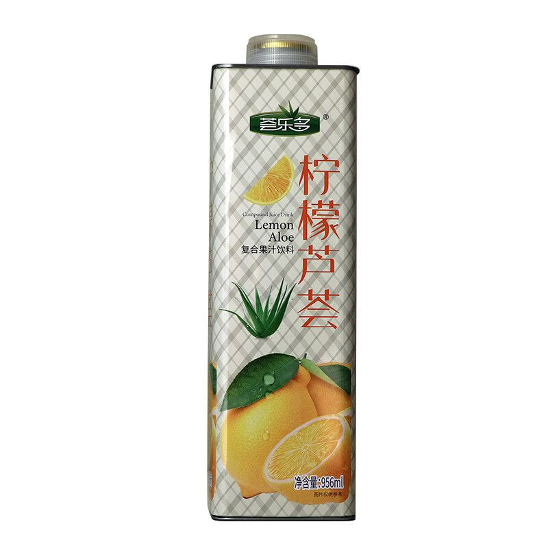 食怀荟乐多柠檬芦荟汁泰式椰汁大瓶宴会铁盒包装956毫升*6瓶整箱饮料