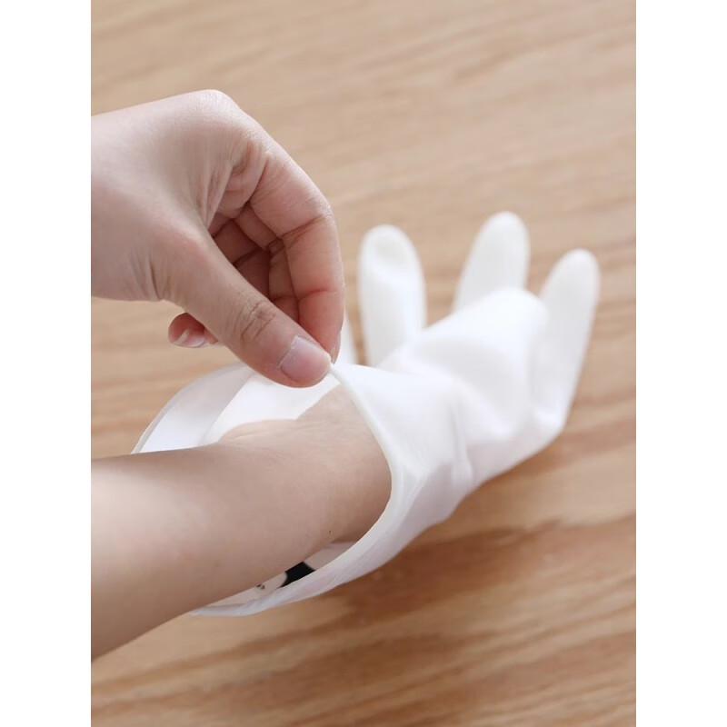 【精选】洗碗手套女耐用型家用厨房乳胶加厚清洁家务洗衣服橡 透白【混色】3双 送1条抹布 M