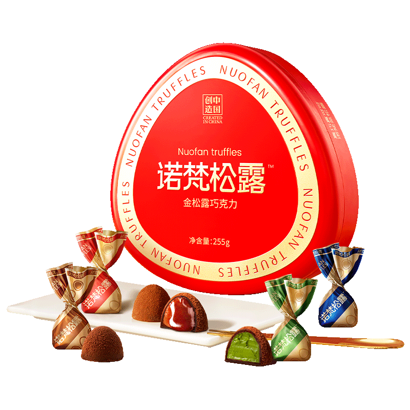 诺梵(novor) 诺梵巧克力松露 诺梵低糖黑松露巧克力礼盒装糖果零食大