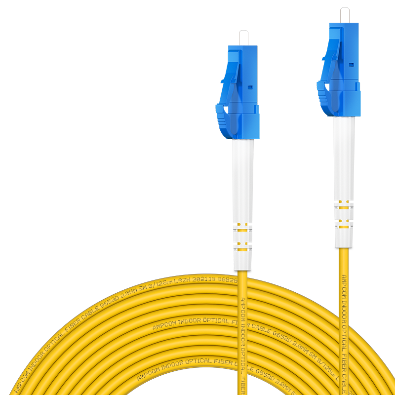 ���տ���AMPCOM�����ż�LC-LC��ģ��������9/125��о LSZH������±��ȼ��Ƥ 2.0�շ���10Gβ���뻧3�� ASM1LC003