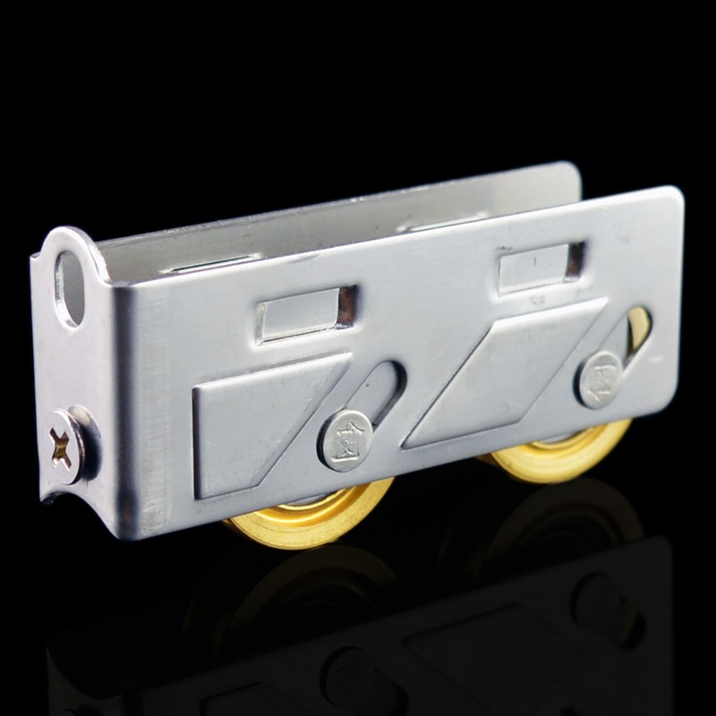 迪福德 4个 铝合金窗滑轮老式90型不锈钢门窗滚轮子73型轮76轱辘828铜轮 80型（双）铜轮 4个装