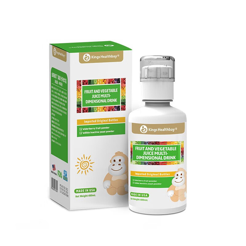 宝宝营养均衡钙铁锌营养素钙吸收美国原瓶进口480ml/盒 1盒装