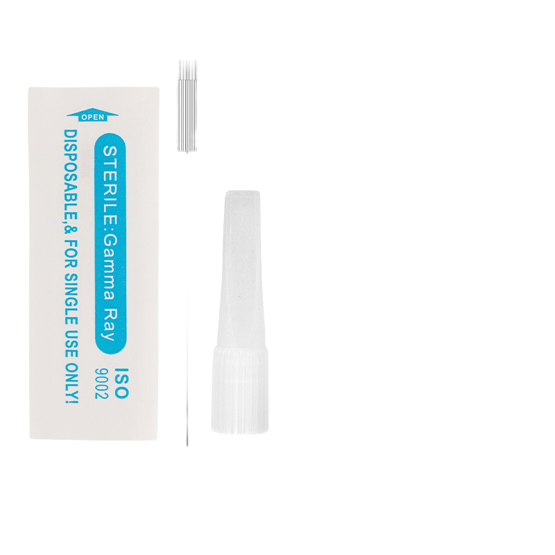 妮麗雅【妮麗雅】紋繡用品三槍機用無痂漂唇針片紋繡機器半拋針牛叉針片 三槍針+小號7排針帽 10支