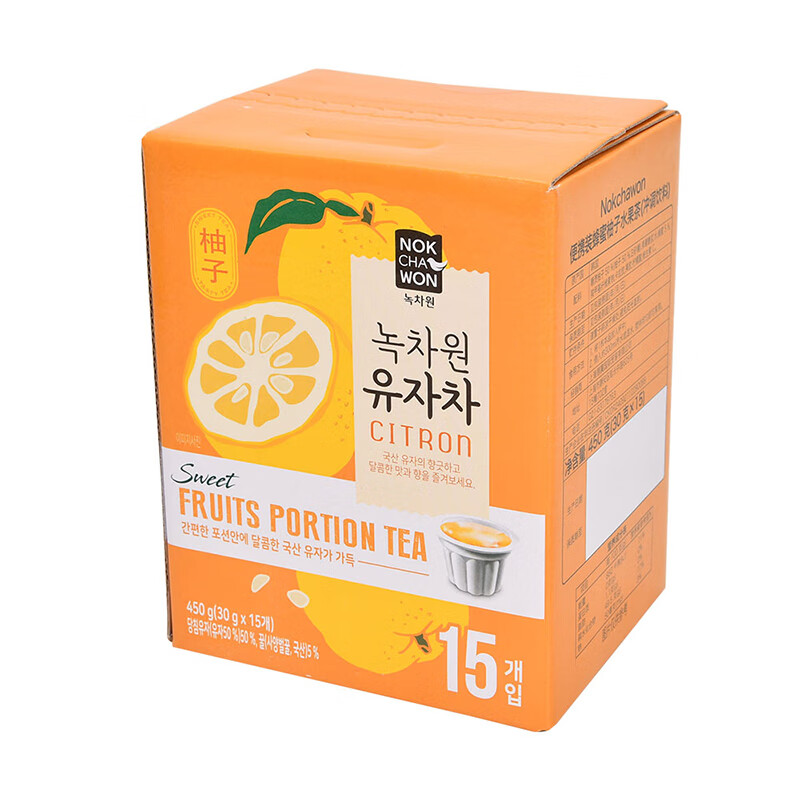 nokchawon蜂蜜柚子茶西柚茶泡水喝便携小包装胶囊冲饮vc果酱饮料 蜂蜜
