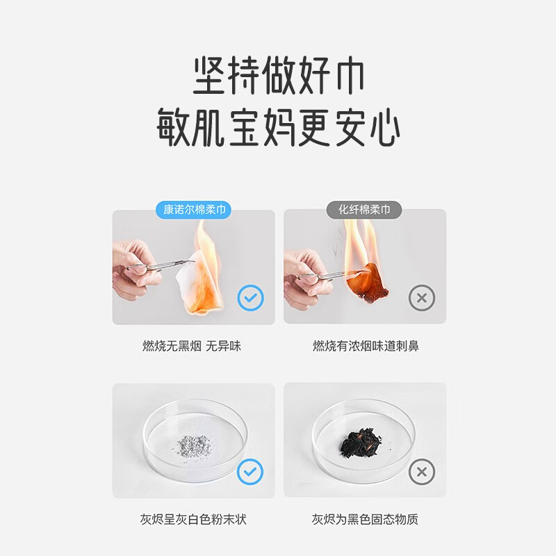 康诺迩一次性洗脸巾便携差旅洁面巾纯植物纤维加厚亲肤棉柔巾30抽 【85克/㎡特厚】30抽*5包装