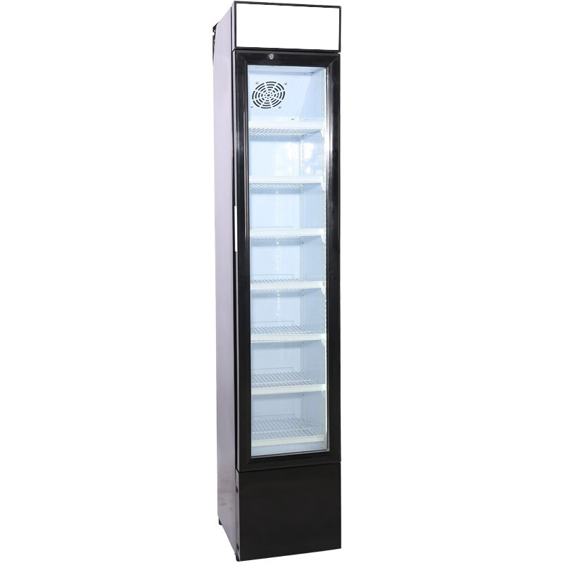 捷盛（JS）SC105冷藏展示柜立式商用小型保鲜柜玻璃门单门冰箱家用迷你冰吧酒柜茶叶水果蔬菜饮料冷柜 SC105B黑色