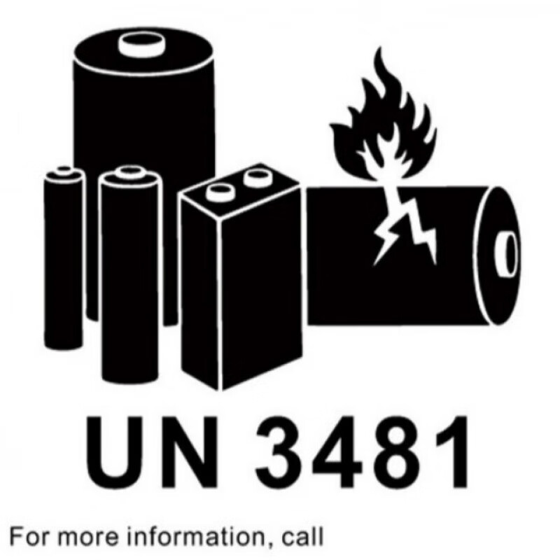 新版锂电池标签防火不干胶标贴航示标识物流运输防爆封箱贴纸 un3481