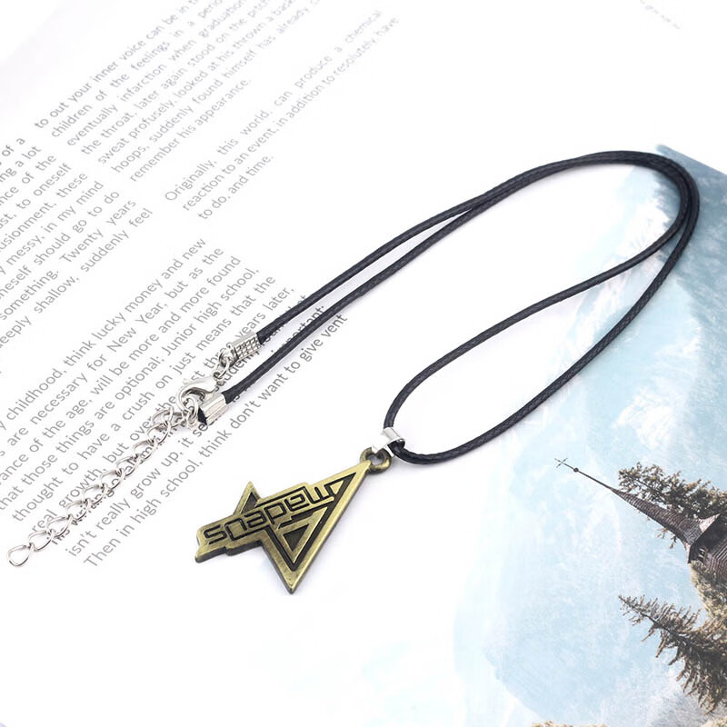 钥匙扣周边 徽章挂件皮绳项链齿轮吧唧胸针金属吊坠书 项链c款amadeus