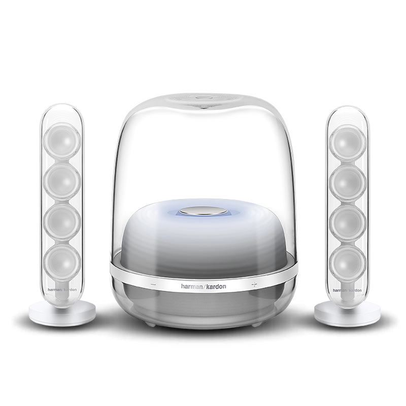 哈曼卡顿 SoundSticks 4 2.1声道 桌面 蓝牙音箱 白色