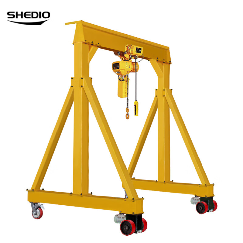 晟雕电动行走龙门吊3吨宽5米高5米配日式电动葫芦带电动跑车3吨5米双