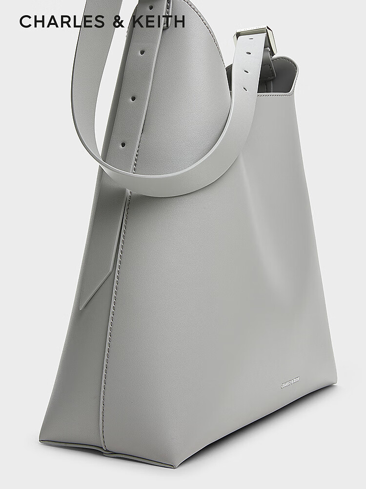 charles&keit柔软大容量单肩子母托特包女士生日礼物七夕礼物CK2-40782446  L Burgundy葡萄酒红色