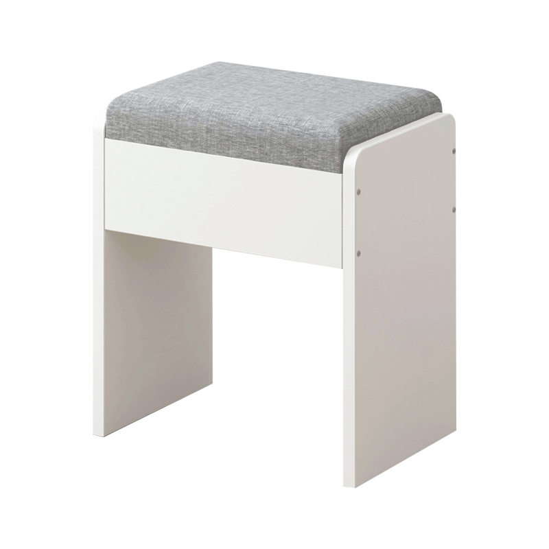 米昊 梳妆台凳子梳妆凳现代简约椅子 【布艺凳】暖白色+灰色凳面