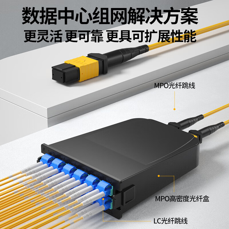 诺可信（Nokoxin）MPO-MPO单模8芯12芯光纤跳线 40G/100G光模块跳线可选APC/UPC MPO/UPC-MPO/UPC单模12芯 50米