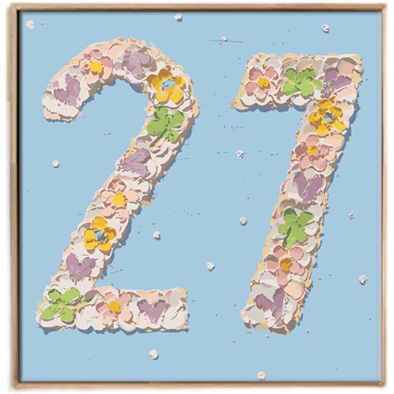 国庆钜惠中精质造 生日数字油画 diy定制生日礼物数字油画填色画画