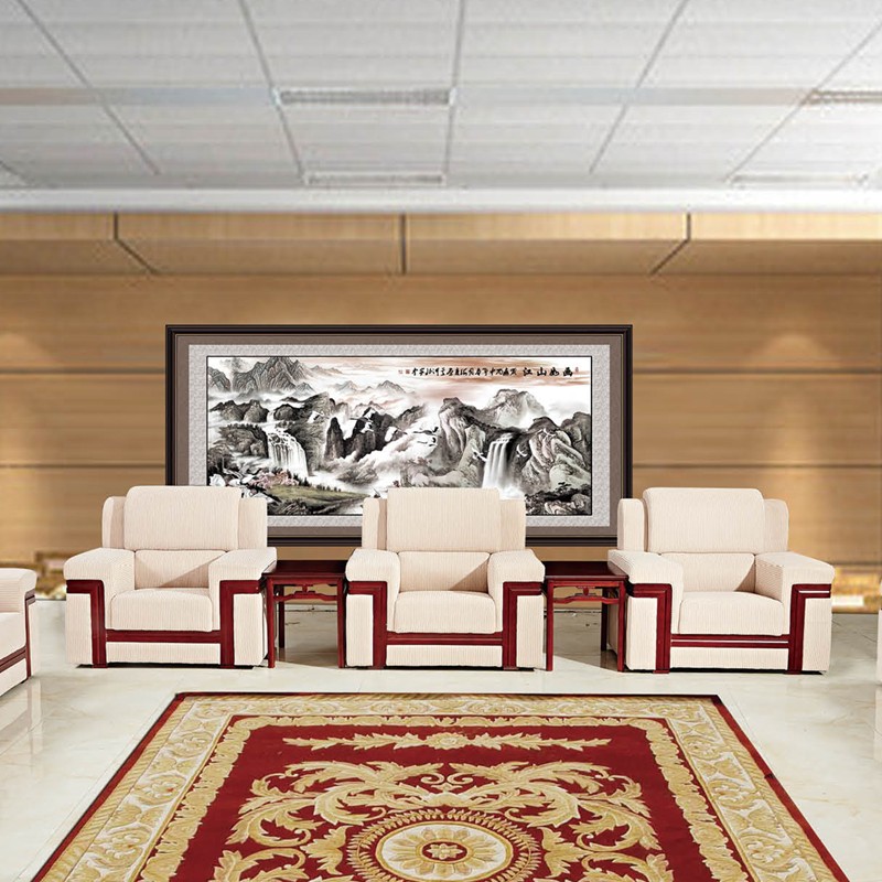 弗拉基米贵宾沙发接待室沙发茶几组合领导洽谈商务办公沙发会客室布艺