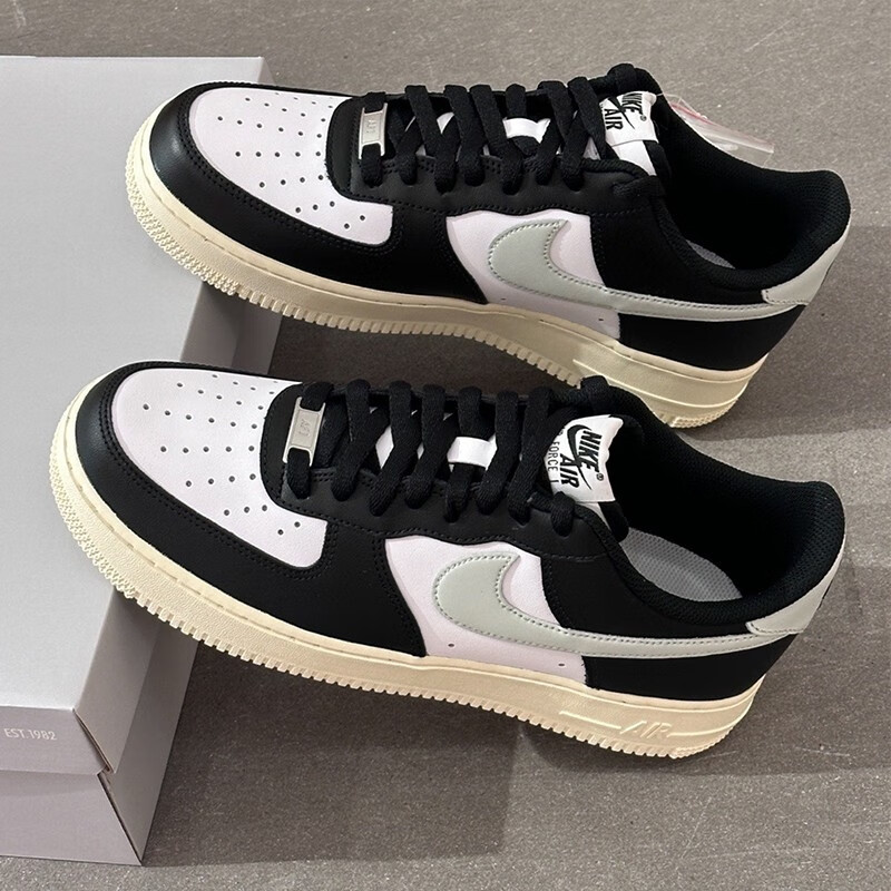 夏季新款运动鞋af1空军一号低帮板鞋fq6848-101 fq6848-101黑白配色