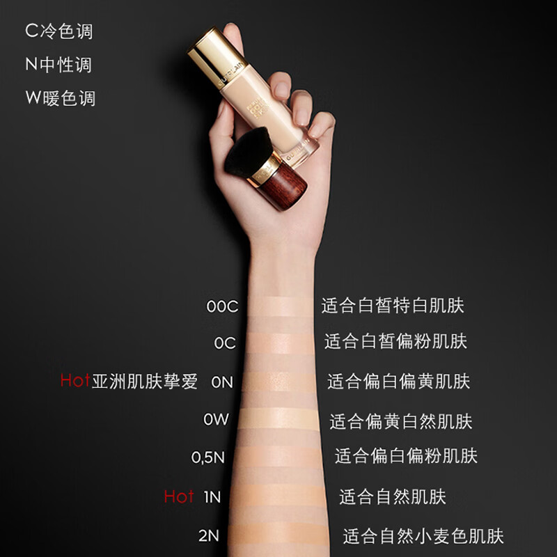 娇兰（Guerlain）金钻修颜粉底液0N(透亮)35ml遮瑕提亮 生日礼物女送女友