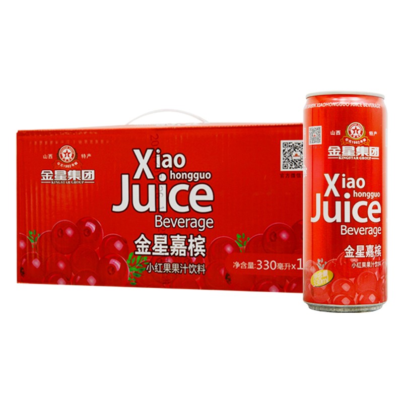 【JD专营】金星 果味碳酸饮料330ml*18听整箱装