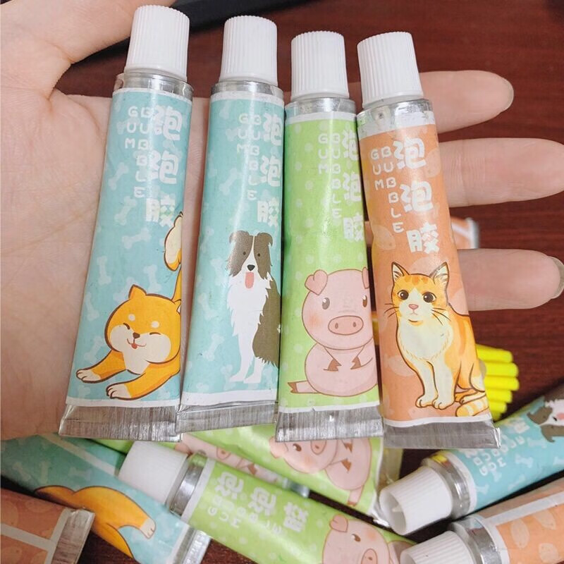 吹不破泡泡胶安全吹泡泡棒吹泡胶奇特吹波胶大号太空气球儿童吹大泡泡儿时怀旧玩具 萌宠特大号【4支装】散装