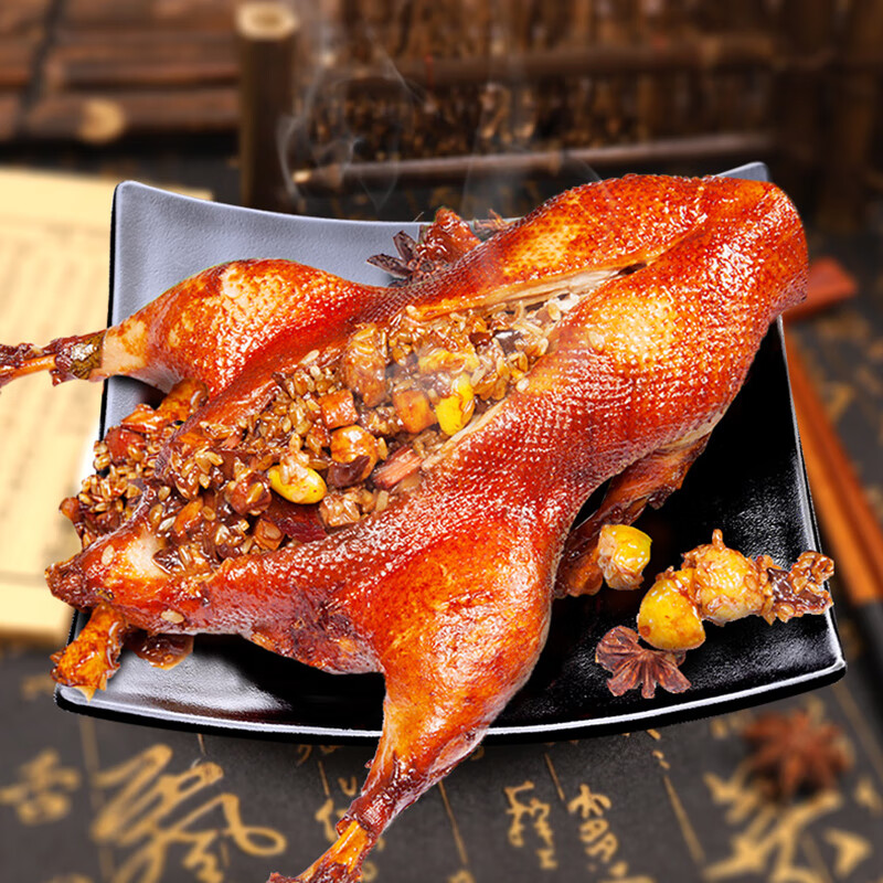 寒宁上海老杜八宝鸭宴席预制菜熟食即食饭店酒店特色整只糯米酱鸭烧鸭