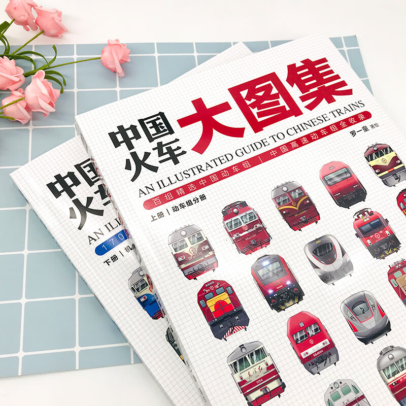 中国火车大图集上下2册 火车动车组内燃机车电力机车复兴号和谐号 图书 册
