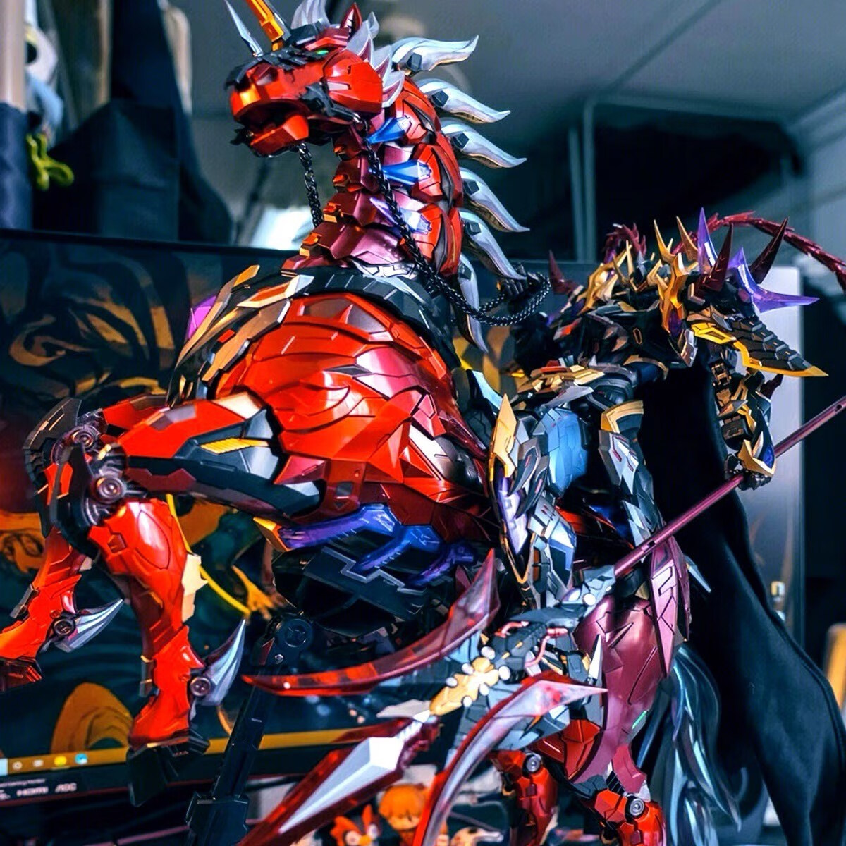 摩动核旗舰星甲魂将传高达拼装模型hg曹仁青龙敖丙赵云盲盒 许愿吕布