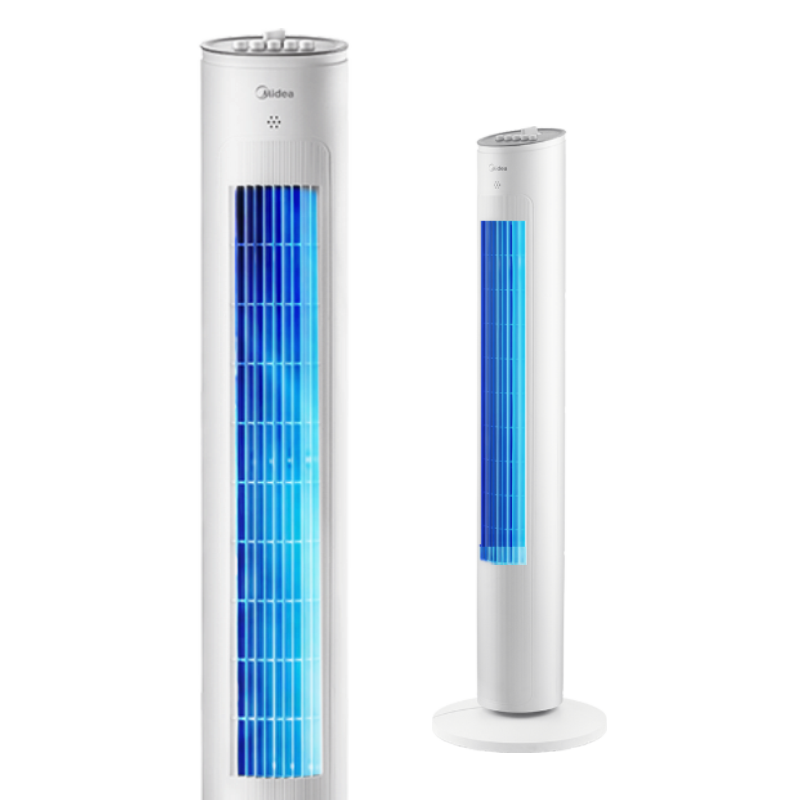 美的（Midea）风扇塔扇家用无叶节能省电立式落地扇办公室轻音低噪定时广角摇头无叶风扇ZAF09MA 柔风塔扇 塔式电风扇