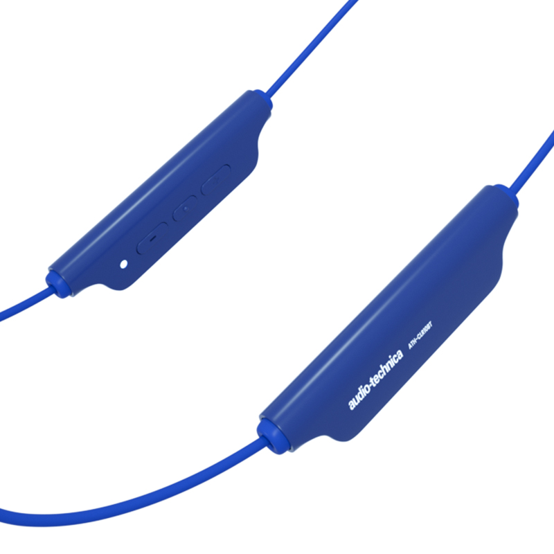铁三角 CLR100BT  颈挂式无线蓝牙耳机 入耳式运动 手机游戏磁吸 音乐耳机 蓝色