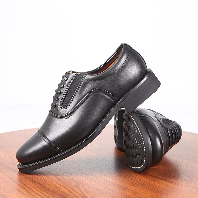 简梦伊78式松紧三接头低腰皮鞋固特工艺商务休闲正装工作鞋品质定制款