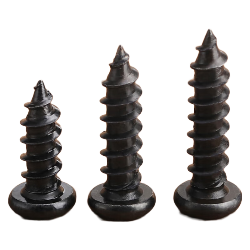 7m2m2.3黑色十字圆头自攻钉加长螺丝碳钢镀黑盘头螺丝钉 m1.