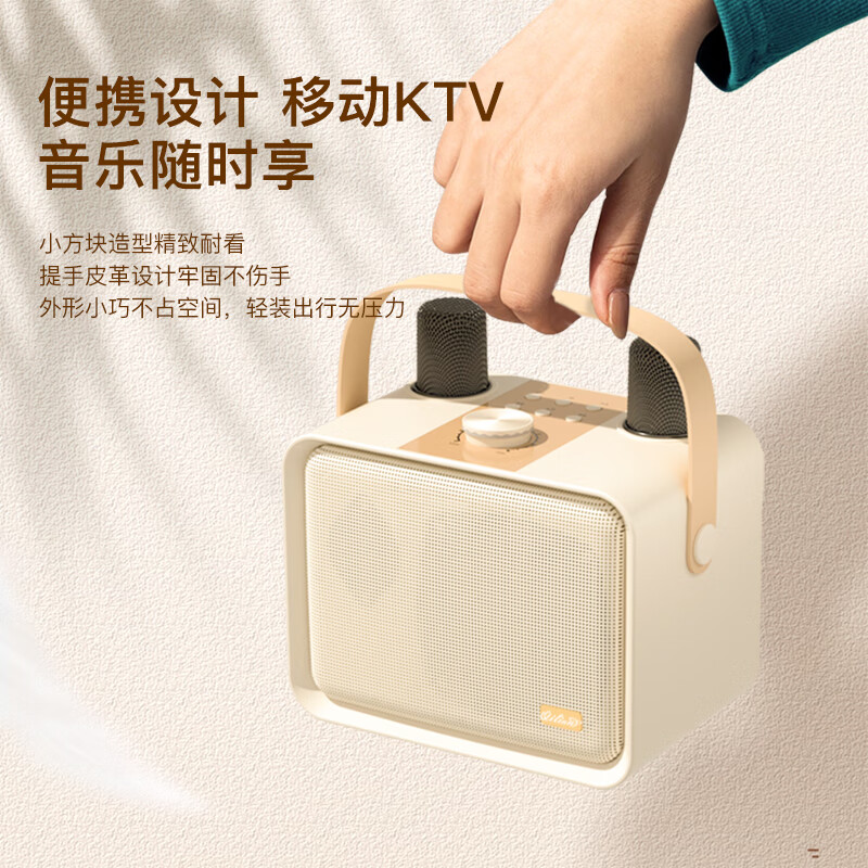 奇联蓝牙音响家庭ktv音响套装家用户外K歌卡拉OK一体机电视手机唱歌设备全民K歌点歌话筒麦克风声卡 素心沙韵