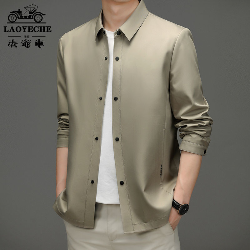 老爷车(laoyeche)香港老爷车品牌男装年新款春装常规男士夹克街头扣子