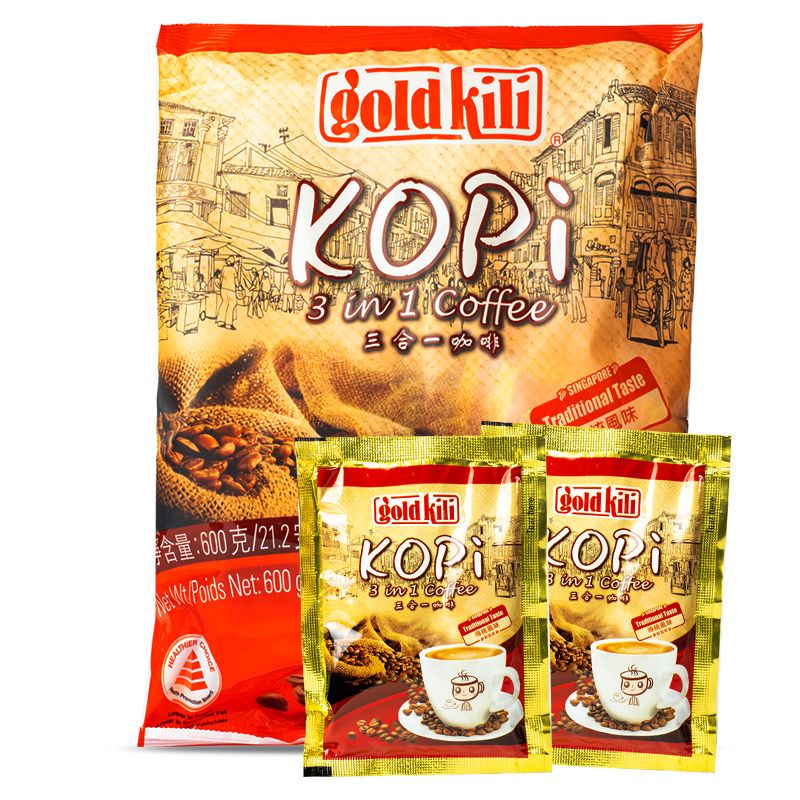 clcey新加坡0脂肪浓香型加强版收腹3d三合一咖啡 南洋kopi甜咖啡