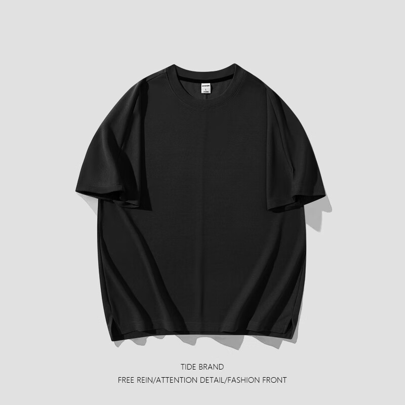 雅致龙特大码透气宽松男加肥加大码特大号休闲纯色t恤300斤8胖子短袖