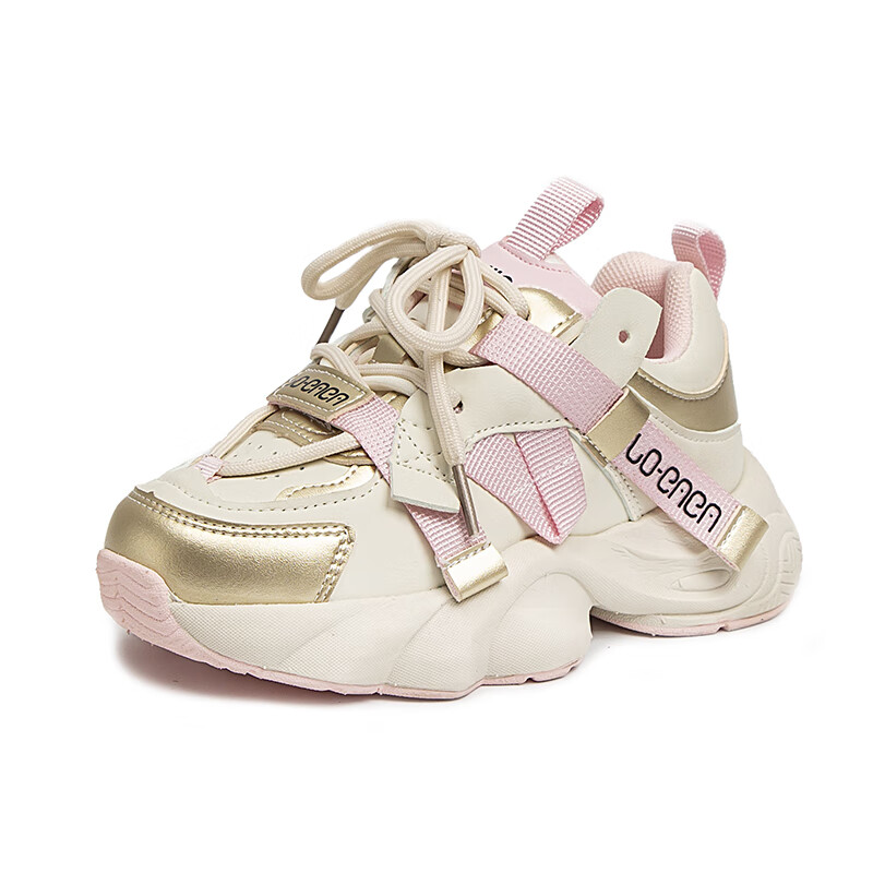 mlgt法国风潮童装 女童鞋运动鞋2024春季透气休闲鞋春秋软底老爹鞋