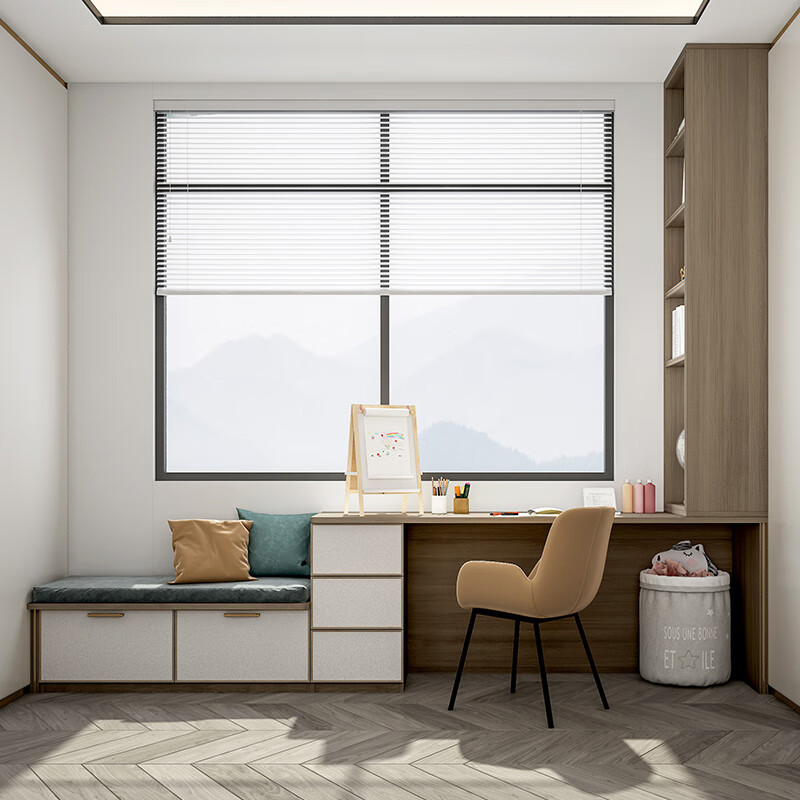 伊尊南索菲亚新中式定制卧室飘窗柜飘窗空间改造储物收纳置物柜子云缦