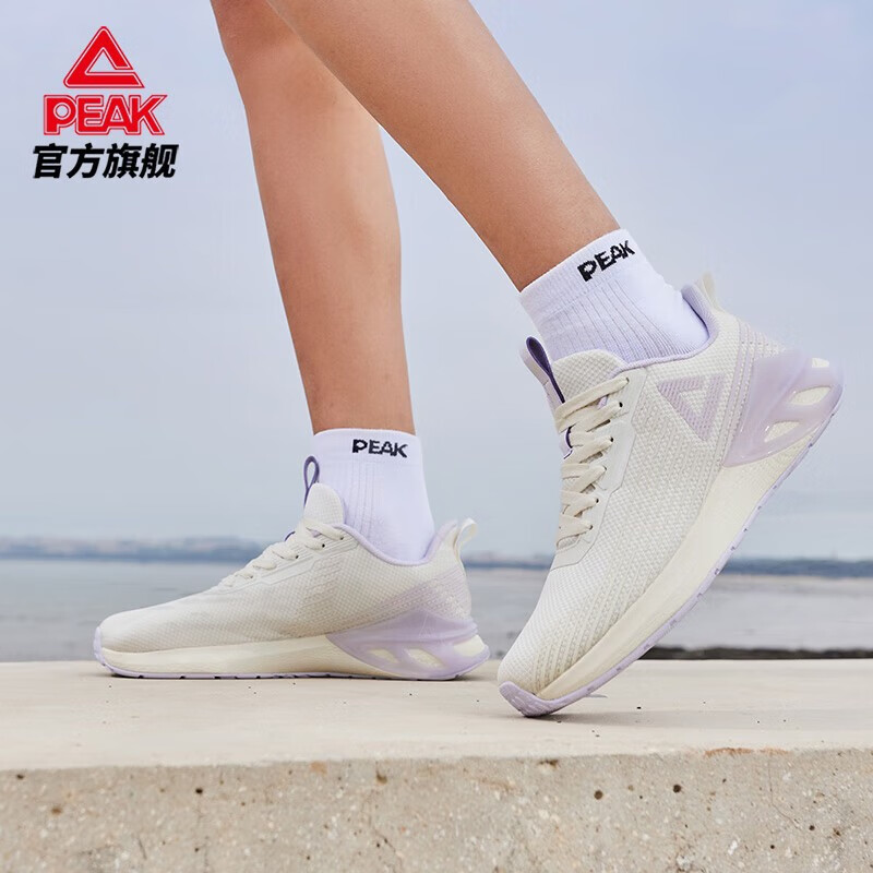 匹克(peak)女鞋缓震跑步鞋2024夏季新款网面透气舒适软底防滑百搭运动