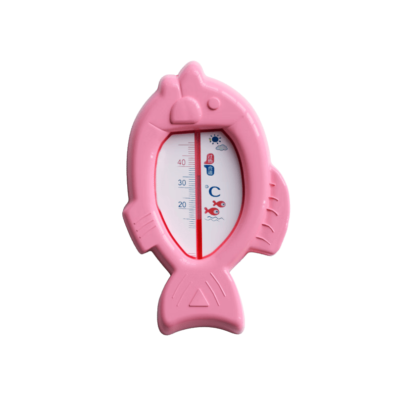 倦透婴儿水温计新生儿水温度计儿童精准洗澡温度计防破裂精准感温 【升级款】小鱼蓝色-不含水银